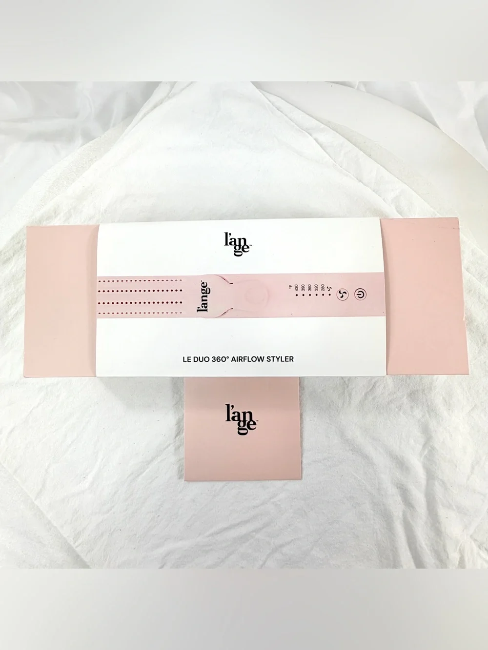 L'ange Le Duo 360 Airflow Blush Hair Styler Straightener Titanium Plates Beveled